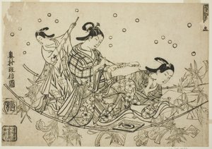 A Travessia do Barco Tanabata (Tanabata no towataru fune) de Okumura Masanobu