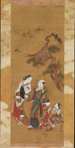 Yukihira und zwei Bräutjungfern in Suma