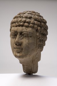 Cabeça de um homem (madeira) (veja também 249004-6) de Old Kingdom Egyptian