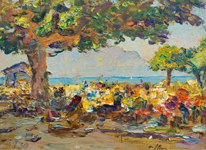 Mercado em Vevey de Olga (1881 1941) Slomszynska
