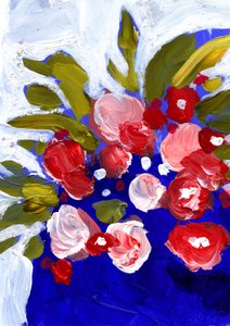 Flores abstratas vibrantes de Olga Skomorokhova