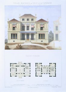 Casa Romana, da &39;Cidade e Casas de Campo Baseadas nas Casas Modernas de Paris&39;, c.1864 de Olive
