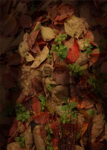 Queen of Leaves, 2025 (técnica mista digital)