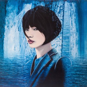 Cidade aquática de inverno , 2022 (técnica mista sobre tela) de Olivia Gozzano