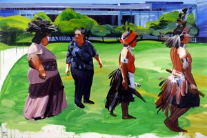 O novo mundo, 2011 (acrílico sobre tela) de Olivier Morel