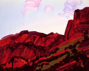 Leukerbad 16, 2012 (acrílico sobre tela) de Olivier Morel