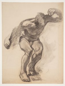 Estudo de modelo, modelo inclinado para a frente visto de frente de Oluf Hartmann