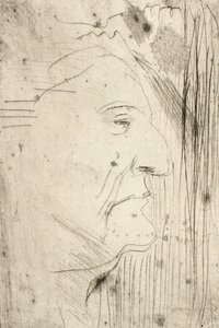 Retrato da mãe do artista de Oluf Hartmann