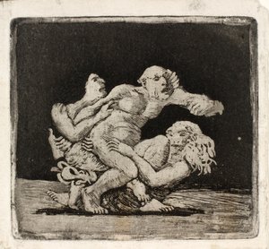 Duas mulheres brigam por um homem de Oluf Hartmann
