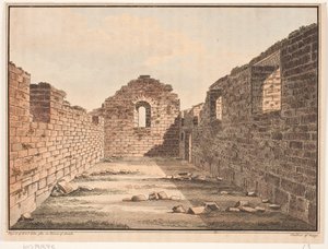 Ruínas da igreja na Groenlândia. Ilustração para W.A. Grah. Viagem de pesquisa à costa leste da Groenlândia