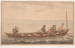 barco esposa Ilustração para W.A. Grah. Viagem de pesquisa à costa leste da Groenlândia de Oluf Olufsen Bagge