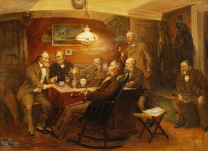 A Boa História (óleo sobre tela) de Oluf Simony Jensen