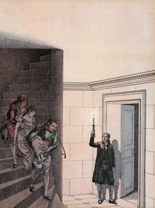 Josefina sendo removida pela escadaria de Napoleão de Onfray de Breville Job
