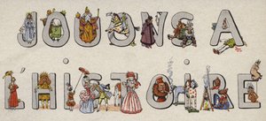 Vamos jogar a história em letras ilustradas de Onfray de Breville Job