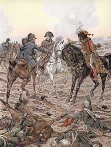 Napoleão durante a batalha de Austerlitz de Onfray de Breville Job