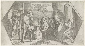 Adoração pelos pastores
Pinturas na Loggia de Rafael (título da série) de Orazio Borgianni