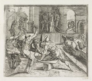 Salomão construindo o templo em Jerusalém
Pinturas na Loggia de Rafael (título da série)