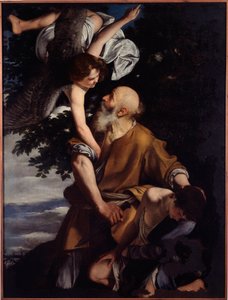 Encadernação de Isaac (óleo sobre tela de Orazio Gentileschi