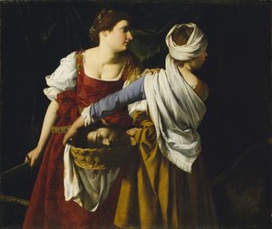 Judith e sua criada com o chefe da Holofernes