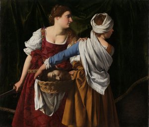 Judith e a sua serva com a cabeça de Holofernes, c.1608-12 (óleo sobre tela)