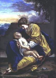 Madonna e Criança de Orazio Gentileschi