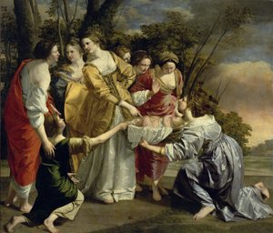 Moisés resgatado do Nilo, c.1630 (óleo sobre tela) de Orazio Gentileschi
