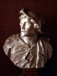 Bravo: Rapaz com Chapéu, c.1710 (mármore) de Orazio Marinali