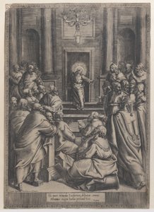 Cristo Disputando no Templo, 1568-77., 1568-77. de Orazio de Sanctis
