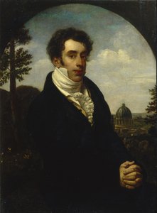 Retrato do príncipe Alexander Mikhailovich Golitsyn 1798-1858, 1819 de Orest Adamovich Kiprensky
