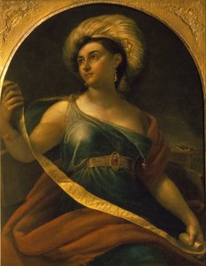 Retrato da atriz Ekaterina Semyonova 1786-1849 como Delphic Sibyl, 1828 de Orest Adamovich Kiprensky