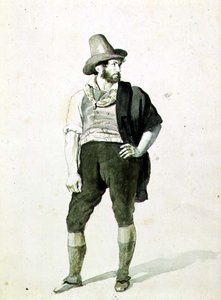 The Young Italian, c.1834 (aguarela) de Orest Adamovich Kiprensky