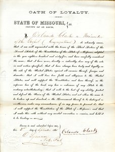 Jura lealdade ao Governo dos Estados Unidos e ao Estado de Missouri de Orlando Clarke