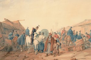 Base de suprimentos do exército britânico no porto de Balaclava, 1854