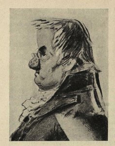 Retrato Caricatura do arquiteto Giacomo Quarenghi 1744-1817, década de 1810.