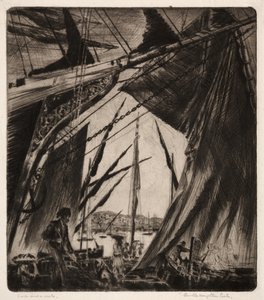 Velas e uma vista de Orville Houghton Peets