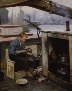 Menino de Førstereis (óleo sobre tela)