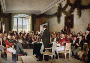 A Assembleia Nacional em Eidsvoll aprovou a Constituição Norueguesa em 1814