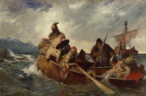 Os noruegueses desembarcam na Islândia em 872 (óleo sobre tela)