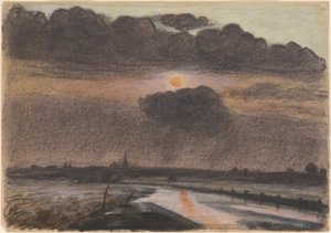 Pôr do sol no rio
