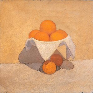 Banca de frutas com laranjas