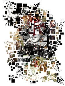 Colagem de William Shakespeare (gravura de Oscar Vila Nieto