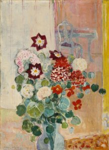 Bouquet com dálias e agrião de Oskar Moll
