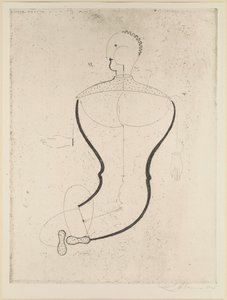 Figura abstrata à esquerda, 1923. de Oskar Schlemmer