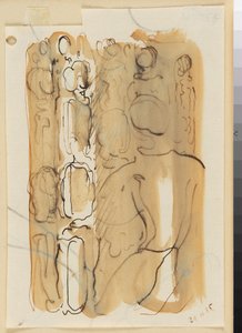 Gruppe mit Rückenfigur de Oskar Schlemmer