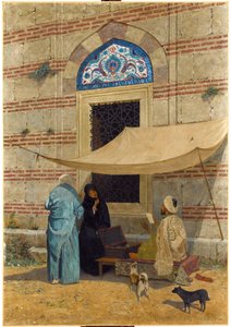 Escriba Pública - Peinture de Osman Hamdi Bey (1842-1910) - 1910 - Óleo sobre tela - 110x77 - Museu Sakip Sabanci, Istambul de Osman Hamdi Bey
