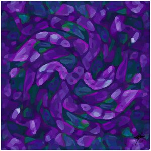 Redemoinhos violetas abstratos de Osvaldo Russo