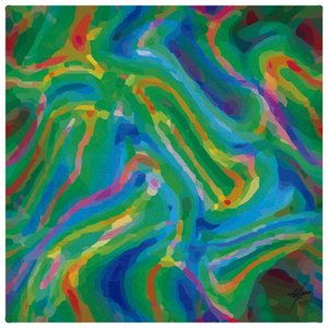 Fluxo abstrato verde e azul de Osvaldo Russo