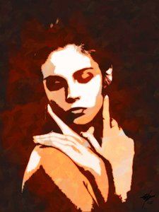 Mulher Laranja Melancólica de Osvaldo Russo