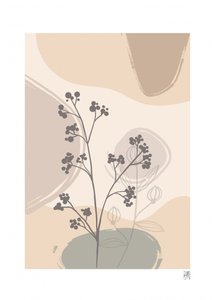 Plantas orgânicas em tons suaves