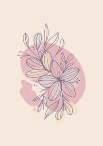 Linhas florais em tons pastel